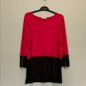 Large Calvin Klein Vibrant Pink and Black Top-NWOT